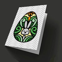 an easter card with a bunny on it