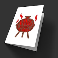 king of the grill greeting card