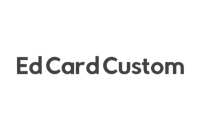 ed card custom logo on a black background