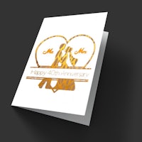 happy 40th anniversary greeting card