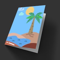 an illustration of a palm tree on a black background