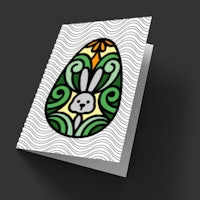 an easter card with a bunny on it